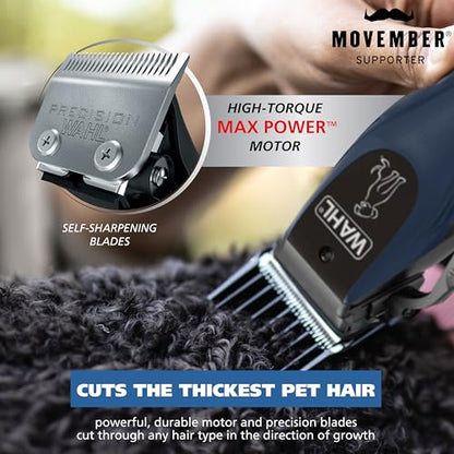 Wahl Power Pro Lithium Ion Rechargeable Cordless Dog Grooming Clipper Kit | Heavy Duty Cordless Electric Dog Clippers For Grooming Thick Coats At Home – Model 3024675