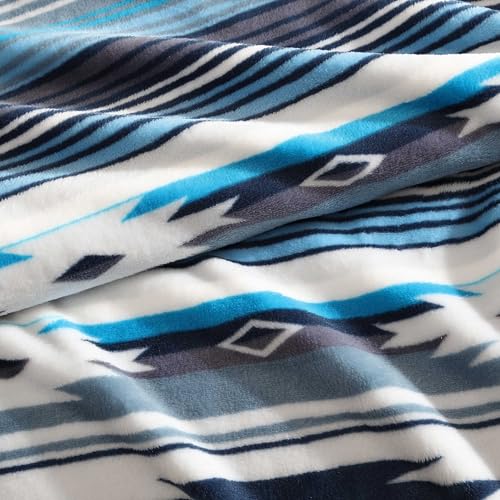 Wrangler - Soft Plush Throw Blanket for Bed & Couch, 50x70 - color: Coyote Sands Blue, size: 50" x 70"