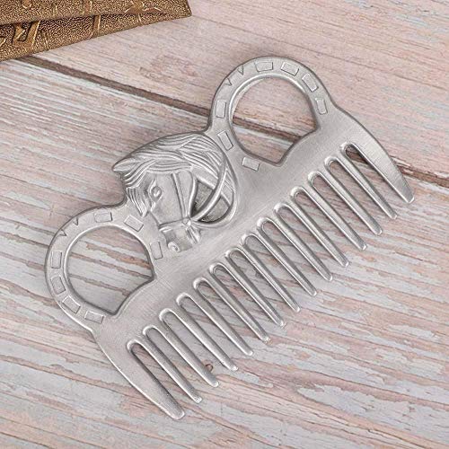 Metal Horse Comb Portable Horse Mane and Tail Comb Horse Grooming Comb Livestock Comb for Cleaning Hair Removing Loose Undercoat Knots