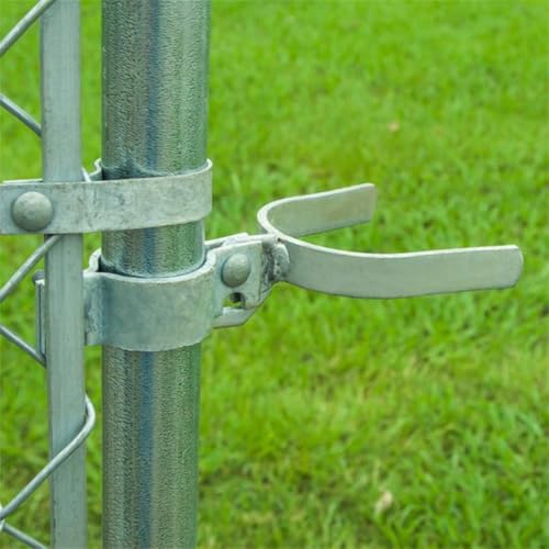 1-3/8" x 1-3/8"Chain Link Gate Latch, Gate Fork Latch Fence Latches with Padlock Hole, Galvanized Fence Fork Latch, Farm Fence Gate Latches for Fence Gate, Kennels and Runs