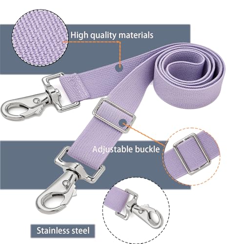 Premium Horse Blanket Sheet Leg Straps, Replacement Stretchy Belly Strap with Double Swivel Snaps, Adjustable Elastic Length from 24 to 42 Inch Winter Blanket - color: Purple