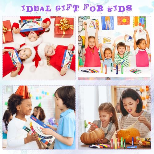20 Sets 240 Pcs Tempera Paint Sticks Bulk for Kids