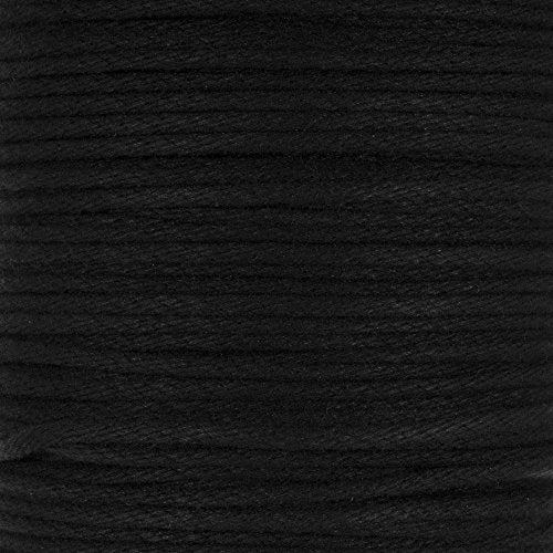 Golberg Solid Braid Poly Cotton Rope – (1/4 Inch x 10 Feet, Black) - color: Black, size: 1/4" x 10'