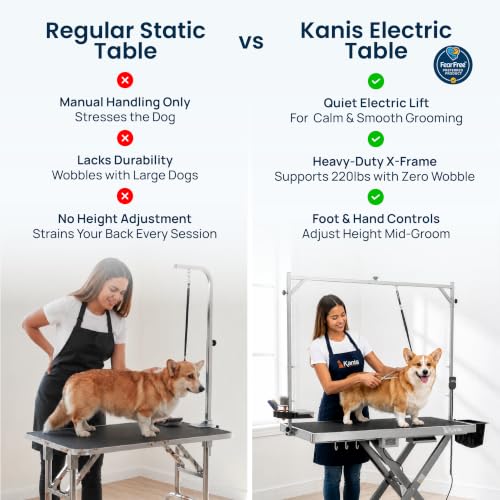 KANIS Professional Electric Dog Grooming Table - Heavy Duty - color: GREY, size: 49"