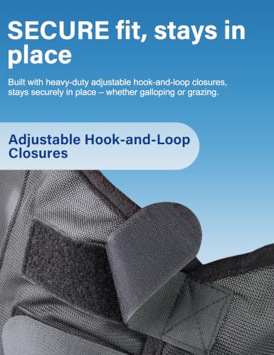 Horse Fly Mask with Ears, Comfy UV-Protective Fly Mask for Horses - size: Medium, style: No Nose