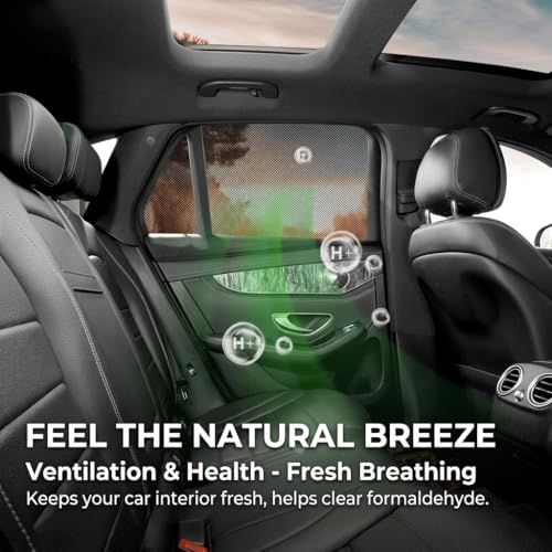2 Pack Stretchy Mesh Car Front Side Window Shades, Bug UV Protection Mosquito Net, Breathable Blackout Privacy Baby Car Window Screens, Universal 95% Cars SUVs Camping Accessories - size: Front Side Window Shade