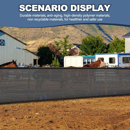 112 x 44 Inches Horses Stall Guard with Grommets and Ties Stall Panel Screen Heavy Duty Mesh Shade Net Cover Privacy Screen for Horse Stall Porch Deck Patio Backyard Outdoor Blockage - size: 112 x 44 Inches