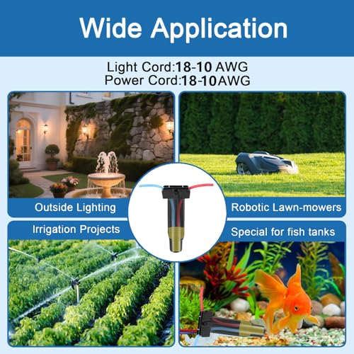 20 Pack Direct Bury Waterproof Wire Splice Kit with P11 Wire Nuts 18-10AWG, Electrical Wire Connectors for Landscape Light, Irrigation Valves, Wet Location Installation