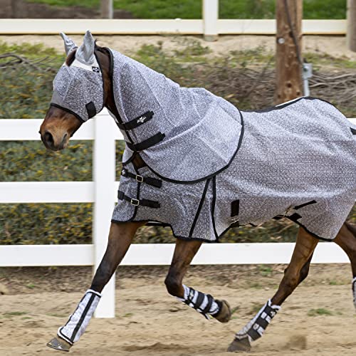 Professional's Choice Pc Fly Neck Cover Large (PCFNC-200GRY/BLA) - size: Large