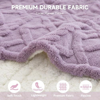 Heated Blanket 50''x60'', Soft Heated Throw Blanket,Purple - color: Purple, size: 5060
