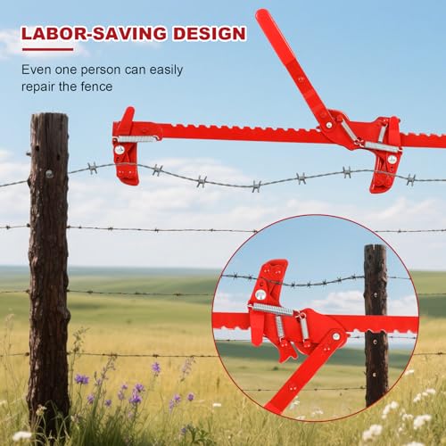 Heavy Duty Steel Wire Fence Stretcher Tool, All Purpose Fence Stretcher