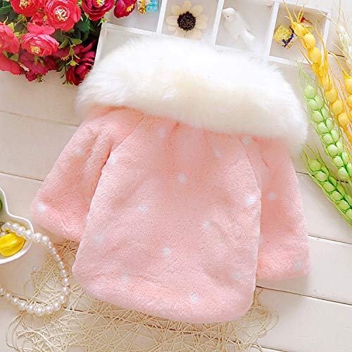 Faux Fur Coat Newborn Infant Baby Girl Jacket Cape Cloak Poncho 0-3 Years - color: Pink01, size: 12-18 Months