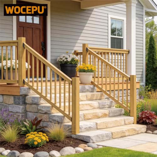 35° Stair Angle Stainless Steel Deck Railing Brackets Connectors for 2"x4" (Actual 1.5"x3.5") Railing Wood Post (4 Pair) - size: Angle 35°