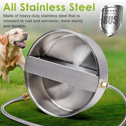 Automatic Dog Water Bowl Dispenser Outdoor Pet Water Fountain - size: 2 drinking ports