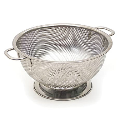 RSVP International Endurance Kitchen Collection Colander Strainer, 3 Quart, Pierced Stainless Steel - size: 3 Quart
