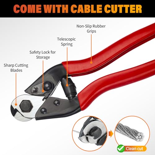 Stainless Steel Cable for Railing - 500FT 1/8" T316 Wire Rope Cable - size: 500FT