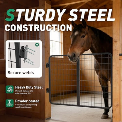 Horse Stall Gate 48" W Compatible with Livestock Enclosures