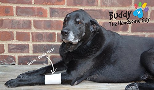 PawFlex Basic Leg Bandages for Dogs, Cats and Other Pets First Aid Non-Adhesive Fur Friendly - Value 10 Pack (5 Standard, 5 Wide) by PawFlex (XX-Small) - size: 2XS 10-Pack