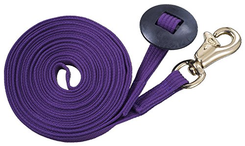 Tough 1 German Cord Cotton Lunge Line with Heavy Snap - color: Purple