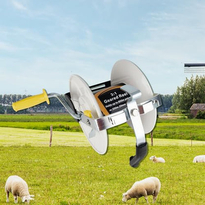 3:1 Geared Electric Fencing Reel, Electric Fence Wire Reel 2Pack - size: 0 feet x 2 standard reel