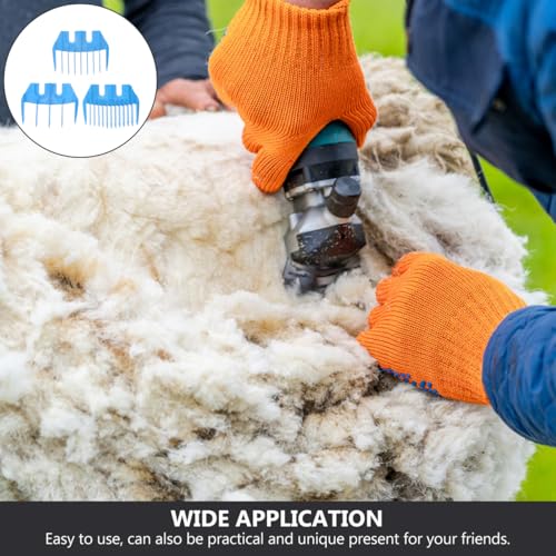 Sheep Trimmer Guide Attachment 3 pcs Plastic Clipper Guide for Sheep Shearing Precise Positioning Safe Grooming Trimming and Animal Coat Finishing