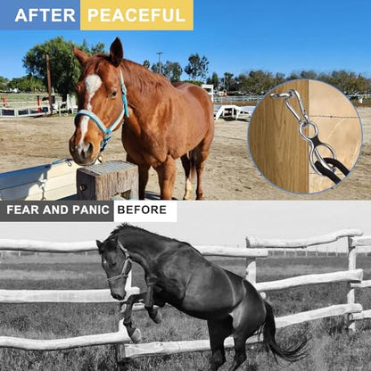 Dayimado Horse Tie Ring, Stainless Steel Tie Ring for Horses, Durable and Safe Horse Tack Supplies for Indoor and Outdoor Reducing Horse Injured When Pull Back