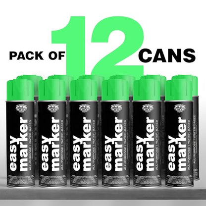 Fox Valley Easy Marker Inverted Paint 16oz Pack of 12, Green Fluorescent