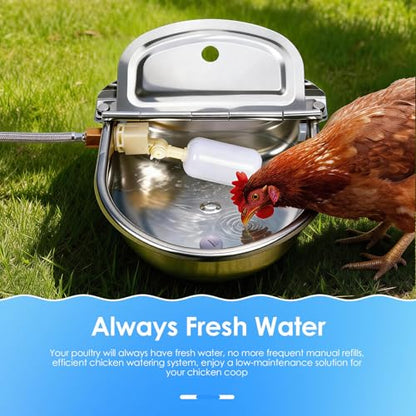Metal Automatic Chicken Waterer, Duck Waterer No Mess