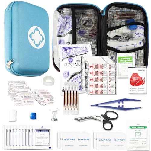 Car-Home Survival First-Aid Kit Emergency-Kit - Blue 277Piece Equipment Travel Supplies First Aid Set Home Essentials Camping Hiking YIDERBO - color: Blue