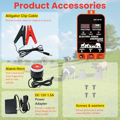 5.5J Electric Fence Charger Energizer, 5.5 Joules 10 Miles