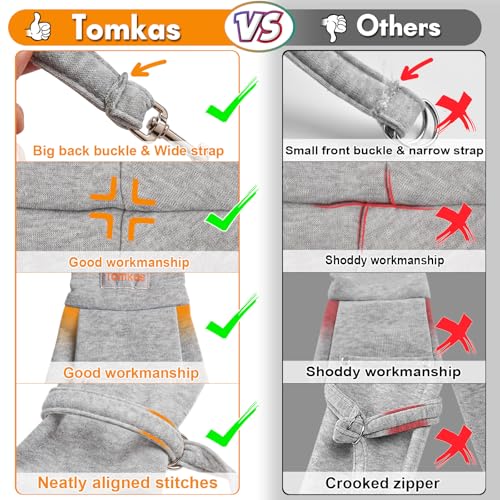 Tomkas Small Dog Cat Sling Carrier Puppy Purse Travel Wrap Soft Crossbody Pet Bag (Gray, M - Classic Pocket & Classic Strap) - color: Gray