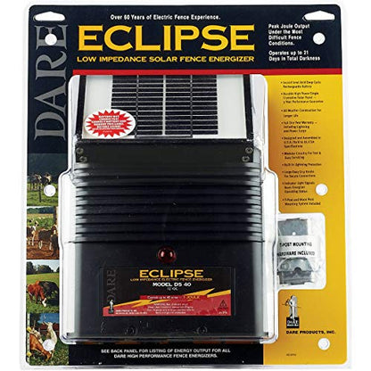 Dare Prod. DS40 Eclipse 12V Solar Battery Fence Energizer