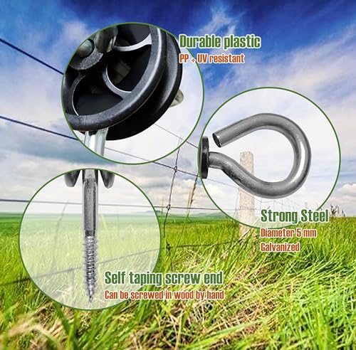 QMARK 10 Pack Electric Fence Wood Post Anchors