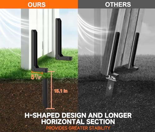 Fence Post Repair Kit, Quick Fix Leaning for 4x4/ 6x6 Wood Posts (1-Pack)