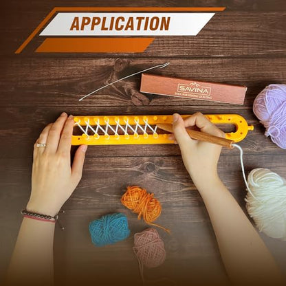 SAVINA Loom Pen Tool, Yarn Helper, Yarn Guide for Loom Knitting, Handmade Tools to Make Crafts Quicker & Easier for Knitters