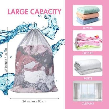 Berlune 30 Pack Large Mesh Laundry Bags - color: Gray