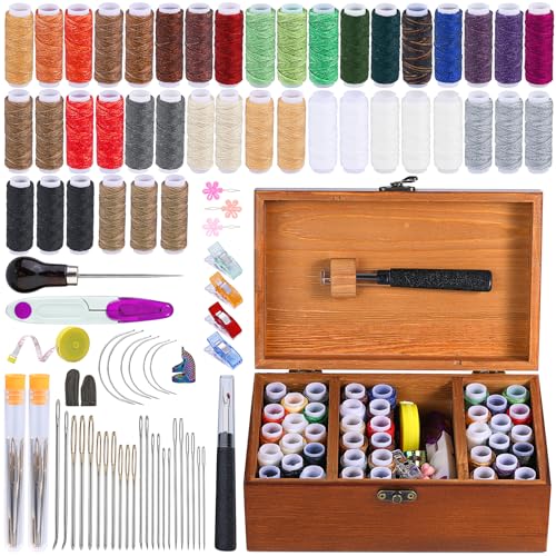 BUTUZE Sewing Kit, Leather Sewing Kit, Upholstery Repair Kit - size: 83 Pcs