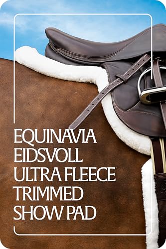 Equinavia Eidsvoll White English Saddle Pad, Ultra Fleece Trim Design - size: Small
