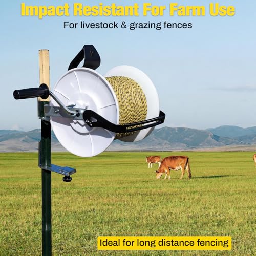 Electric Fence Reel Kit with 3281 ft Polywire, 3:1 Geared Reel - size: 3281 ft X 1 Standard Reel X 1 Guide