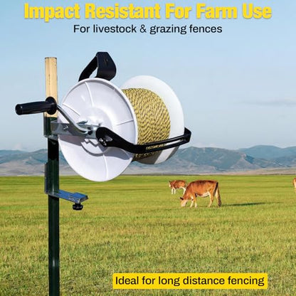 Electric Fence Reel Kit with 3281 ft Polywire, 3:1 Geared Reel - size: 3281 ft X 1 Standard Reel X 1 Guide