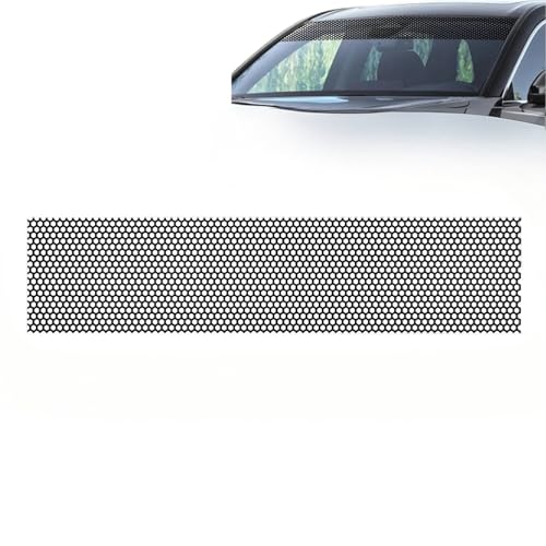 Car Windshield Tint Strip, 7.87" x 59" Mesh Car Windshield Banner Sticker, Anti-Glare Sunproof Exterior Windscreen Protective Film, Cuttable to Fit Most Vehicles (Black #A) - color: Black #a