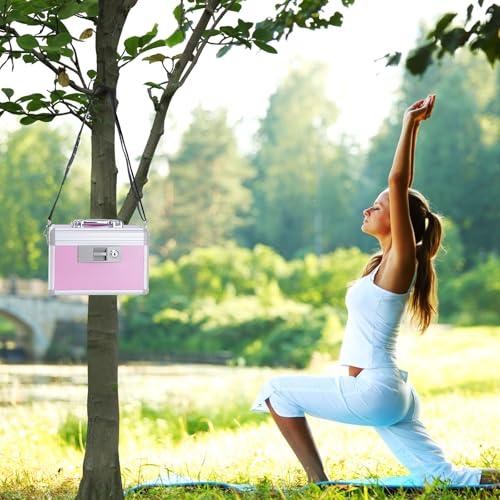 xydstay Medicine Lock Box, 10.2" x 6.2" x 7.7", Pink - size: 10.2x6.2x7.7 Inch (Pack of 1)