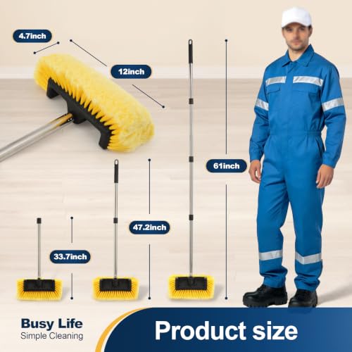 Yocada Five-Sided Car Wash Brush with 61" Long Handle No Scratch