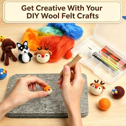 Wool Needle Felting Pad, Felting Mat, Wool Art Block Supplies, 6x6x1 inch | Needled Felting Mat, Woolen Block, Felting Tools, Thick and Firm, Needle Felting Base - size: 6inch*6inch