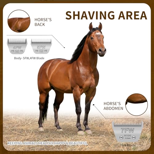 Pet Grooming Wide Blades Compatible with Andis A5 Oster Wahl, Silver, 3 Pcs | 7FW, 5FW & 4FW wide blades kit. Stainless steel build. Compatible with Andis A5, Oster & Wahl KM10 clippers. Low noise.
