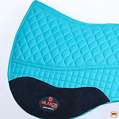 HILASON Western All Purpose Horse English Saddle Pad | All-Purpose - color: Turquoise