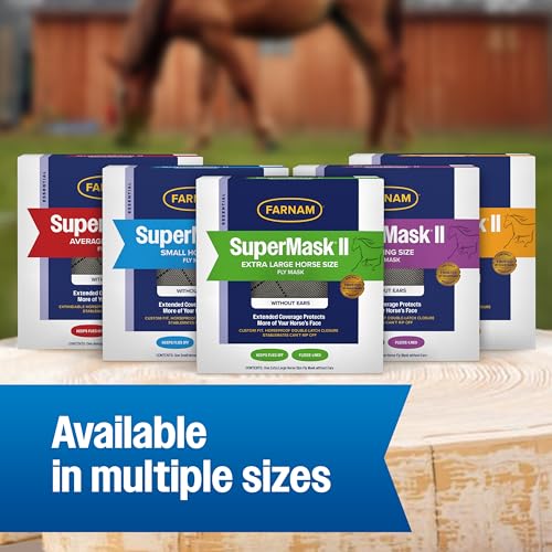 Farnam SuperMask II Horse Fly Mask Without Ears, Protects Eyes, Foal Size - size: Foal