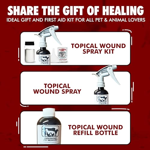 Pet Wound Care Spray with Trigger, Animal Wound Cleaner, 16 oz, No-Sting