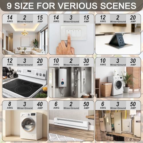 XMK 10FT NM-B 12/3 Wire with Ground,12 Gauge 3 Conductor Electrical Wire - size: 10ft, style: 12 AWG-3 Conductor w/ Ground