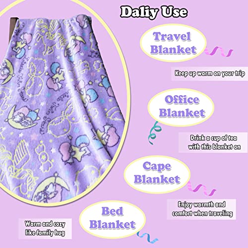 Best Gift Glow in The Dark Moon Throw Blanket with Storage Bag, Soft Throw Blanket for Girls Boys, Gifts for Holiday Birthday, Kids Blanket, Home Travel Use, 50"x60" Purple - color: Moon Purple
